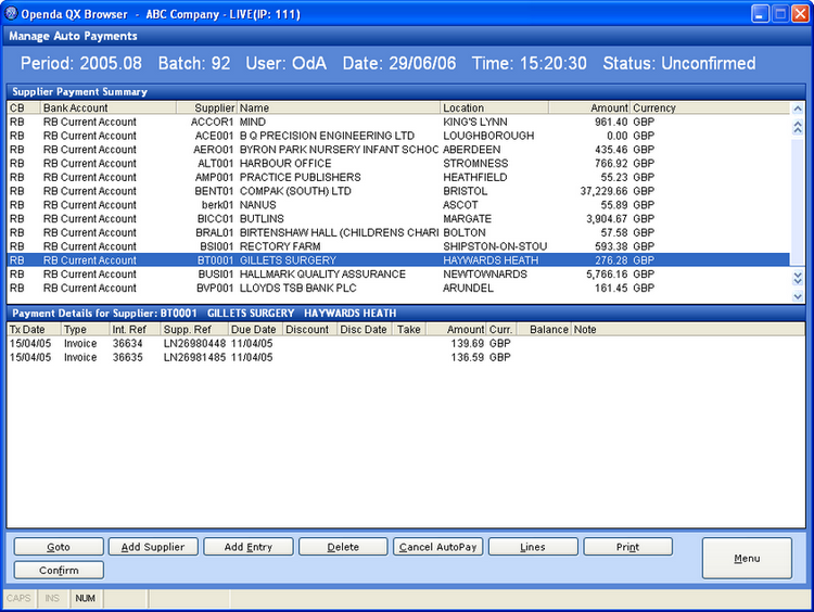 Manage Auto Pay